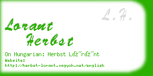 lorant herbst business card